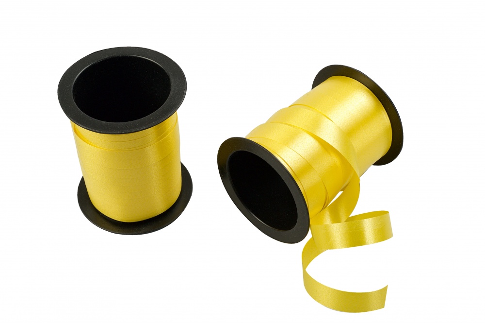 Стрічка Happycom International на катушці однотонна 1 см 3 м жовтий / салатовий / рожевий