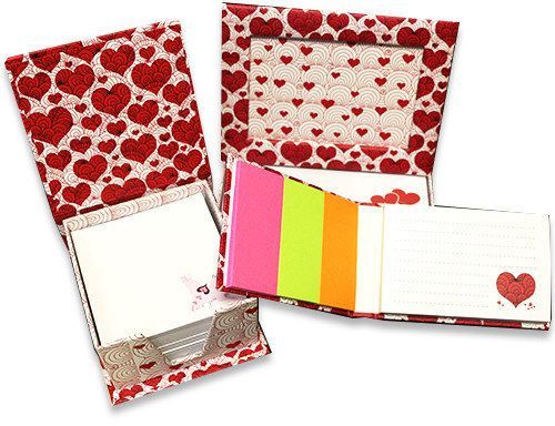 Бумага для заметок в подставке Фоторамка Сердечки