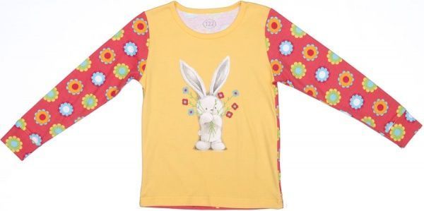 Пижама для девочек Фламинго р.122 желтый с красным 247-222 