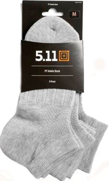 Носки 5.11 Tactical Ankle Sock - 3 Pack [010] Heather Grey серый р.M