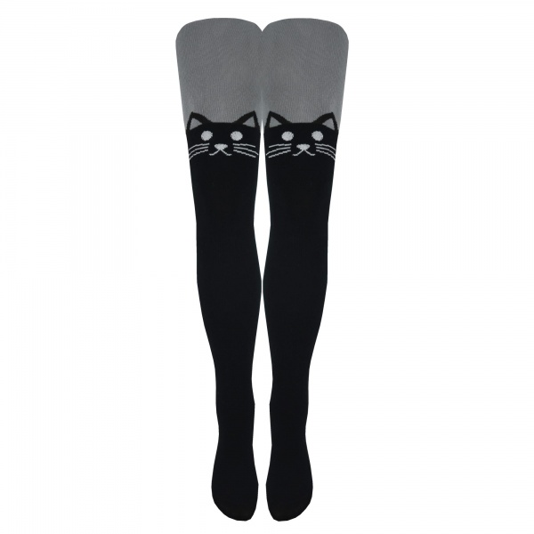 Колготки детские для девочек Легка хода 8203р.140-146 черный-серый 