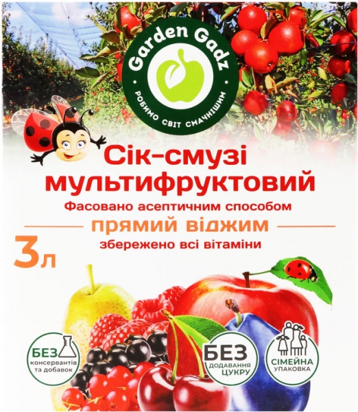 Сок-смузи Gadz мультифруктовый 3 л 