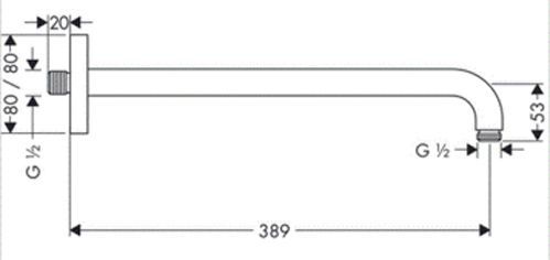 Тримач для душу Hansgrohe Croma Select Е 27446000