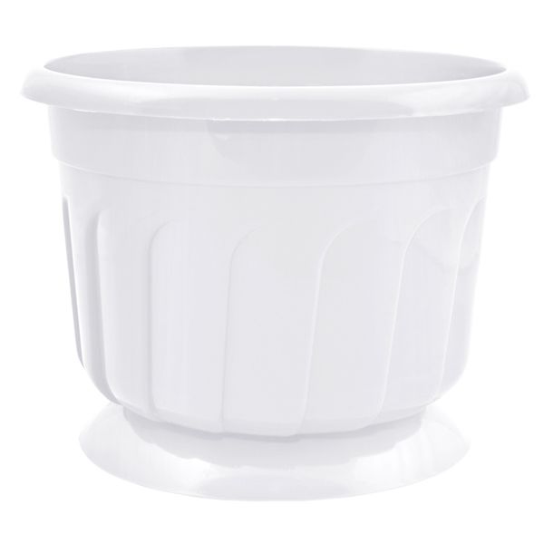 Горщик пластиковий Алеана Рина круглий 0,55л білий (112057) 