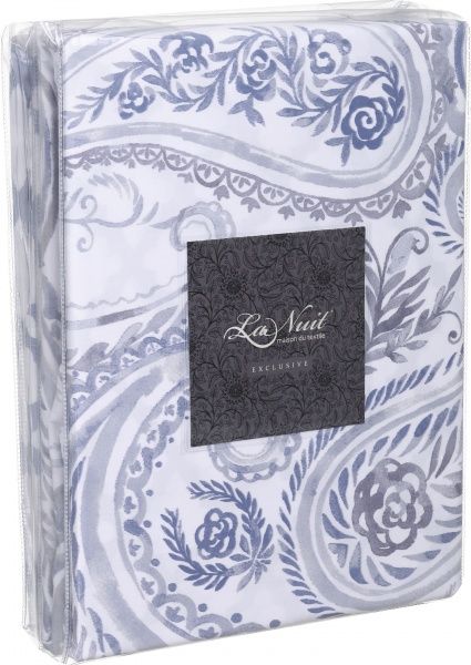 Комплект постельного белья Lily 2 голубой с белым La Nuit 