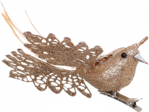 Декорация новогодняя Птичка 16 см EPI-EYJY14495 