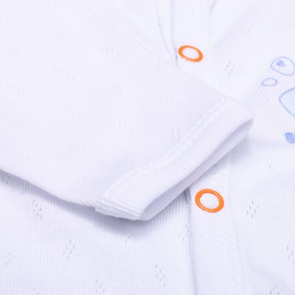 Комбинезон Маленькие люди 1068-123 р.68-74 белый с принтом 