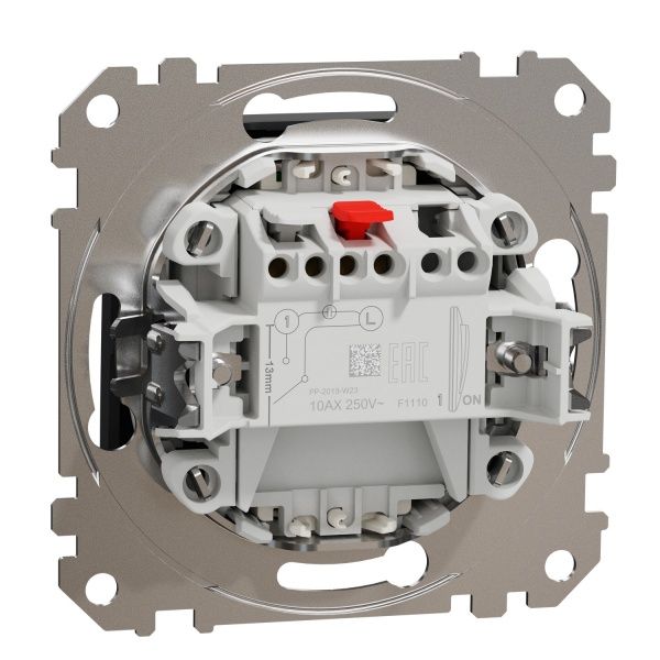 Выключатель одноклавишный Schneider Electric Sedna Design с подсветкой 10 А 250В черный SDD114101L