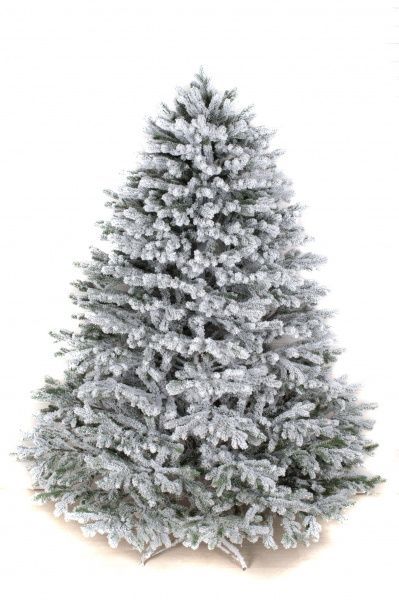 Елка искусственная Люкс Премиум заснеженная 240 см белый с зеленым 