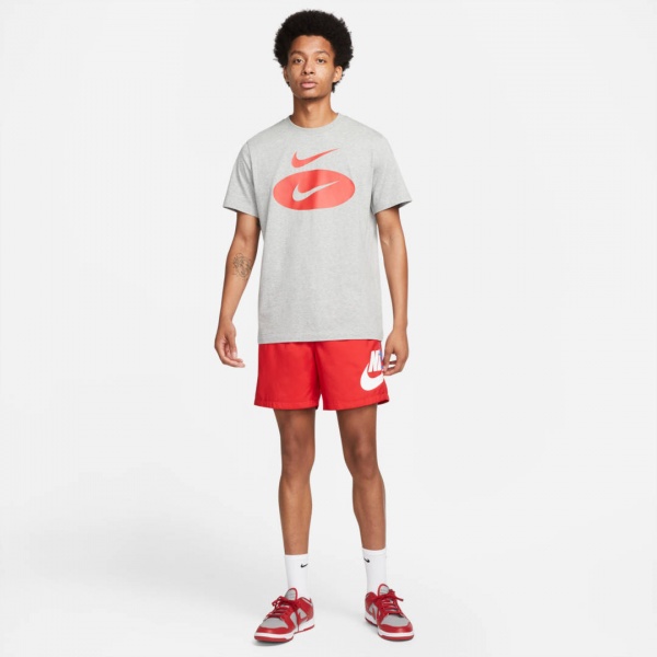Футболка Nike M NSW SWOOSH OVAL HBR TEE DM6343-063 р.L сірий