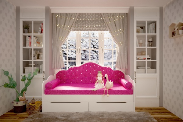 Кровать детская Lion Л-6 90x200 см нимфея альба 