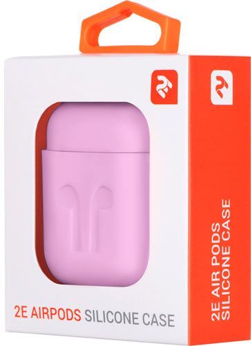 Чохол для навушників 2E для Apple AirPods Pure Color Silicone Imprint (1.5mm) lavender (2E-AIR-PODS-IBSI-1.5-LV) 