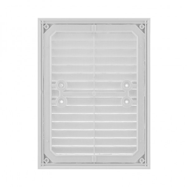 Решетка для вентиляции MiniMax с сеткой против насекомых 240 х 180 мм (1104) пластик белый 