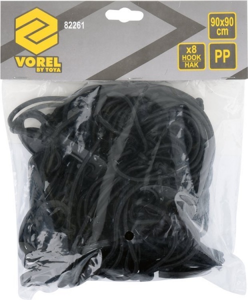 Кишеня для багажника з 8 гаками 90х90 см Vorel чорний