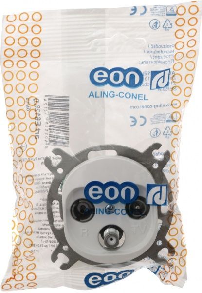 Розетка TV+R+SAT Aling-Conel Eon білий E612S.0