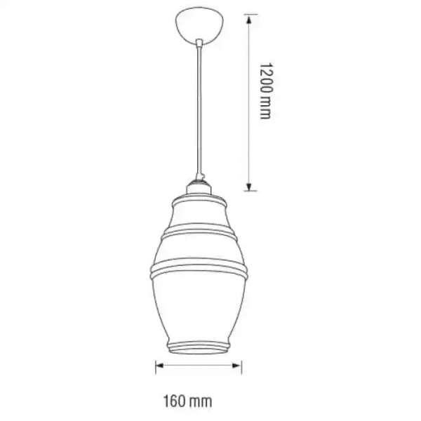 Світильник підвісний HOROZ ELECTRIC Element-1 1x60 Вт E27 титан 021-015-0001-010 