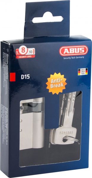 Цилиндр Abus KD15 40x30 ключ-вороток 70 мм матовый никель 2240631705013