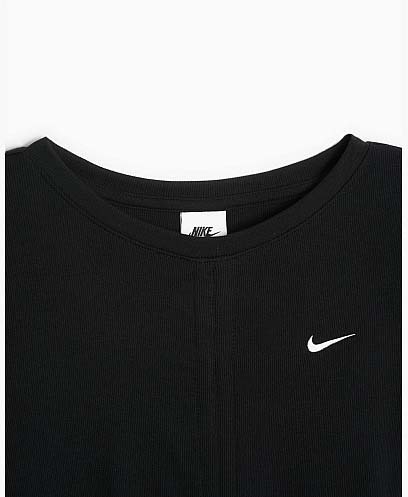 Футболка Nike W NSW ESSNTL RIB SS MD CRP TOP FB8276-010 р.XS черный