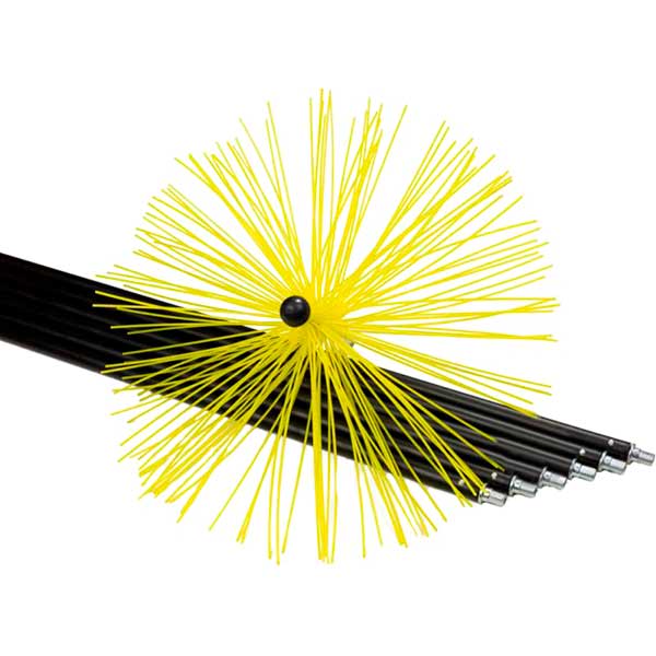 Набор для чистки дымохода Ecodym 6 ручек 1 м + щетка 400 мм 