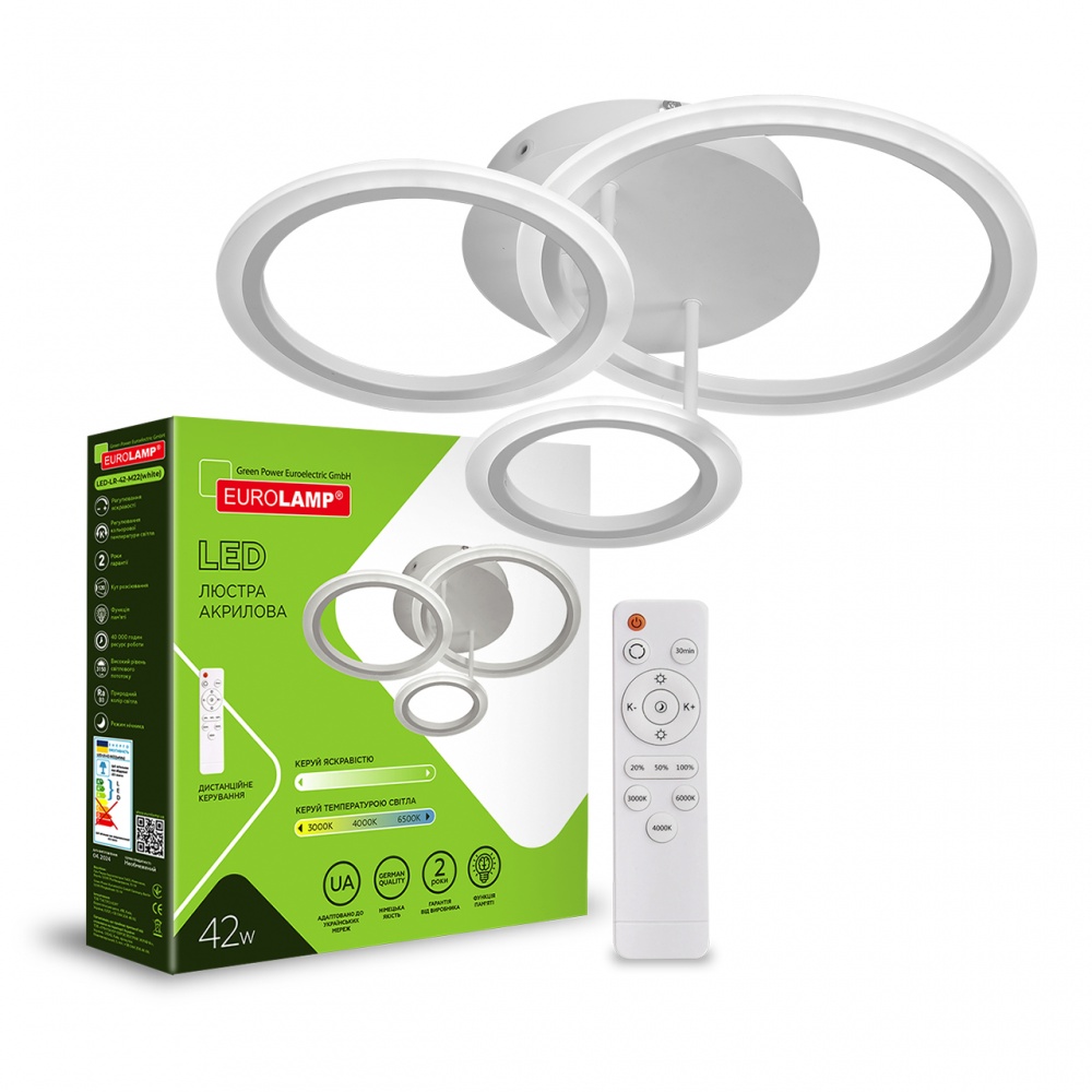 Люстра потолочная Eurolamp 42 Вт LED-модуль белый LED-LR-42-M22(white)