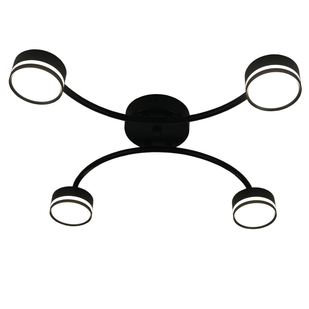 Люстра потолочная Victoria Lighting 4xGX53 черный Currant/PL4 black