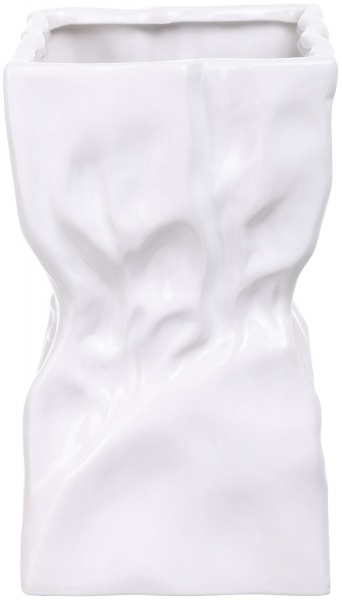 Ваза керамічна біла Squeezed 13х23 см