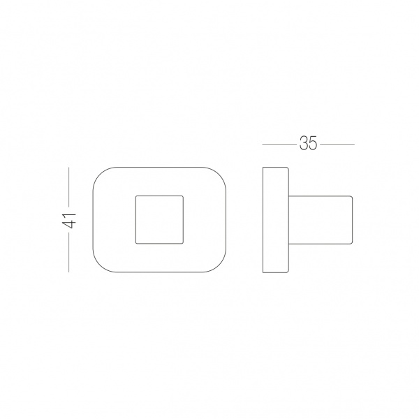 Накладка к замку Linde T16 black WC черный