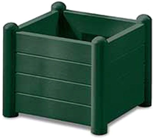 Вазон пластиковый Stefanplast Italia квадратный 30л зеленый (80035) 