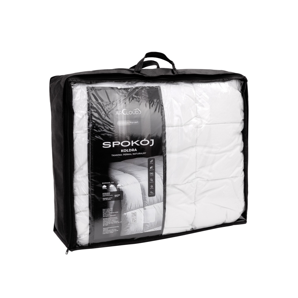 Ковдра бавовняна всесезонна SPOKIY Преміум якість 200x220 см ARCLOUD білий