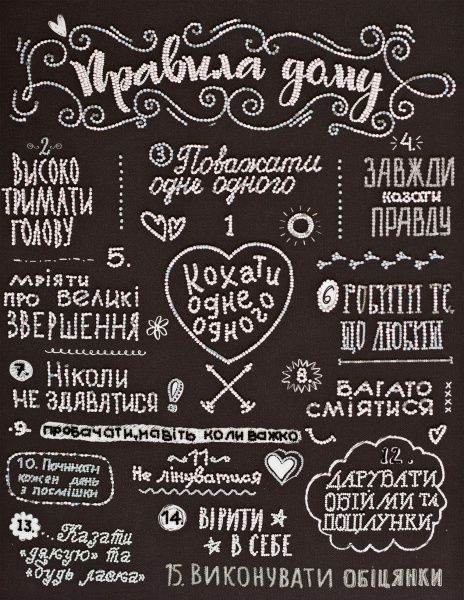 Набор для вышивания бисером правила дома AB-708 300х400 мм Абрис Арт