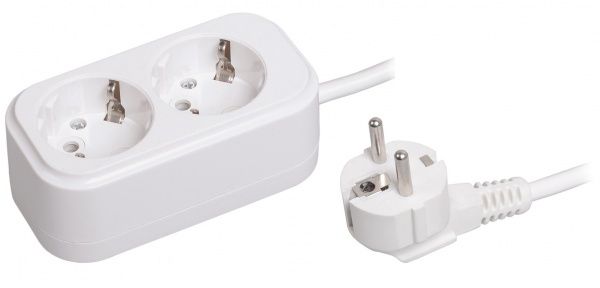 Удлинитель IEK Classic с заземлением 2 гн. белый 5 м WYP11-16-02-05-Z 