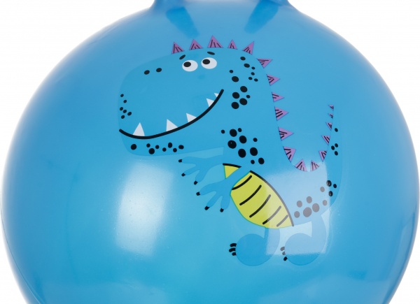 Мяч Zhuchuang Toys надувной с рожками дино KH4-08/blue 