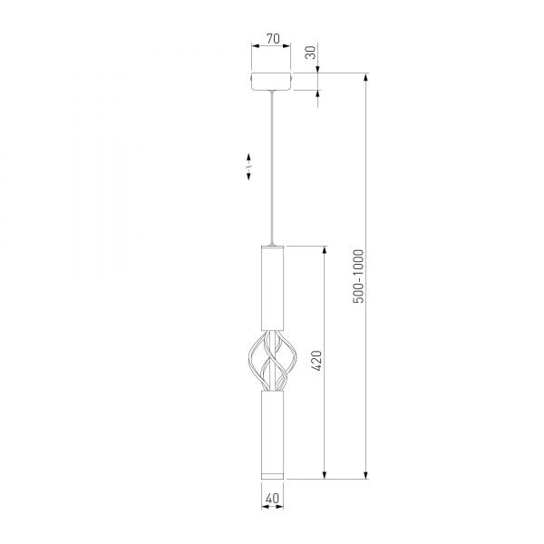 Світильник підвісний Strotskis Lance LED 8 Вт білий/хром 50191/1 (білий) 