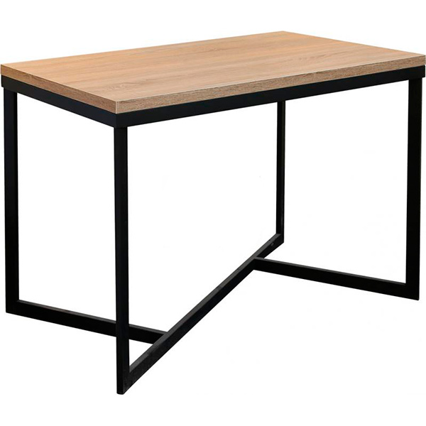 Стіл Лугалпроф Міраж чорний/дуб сонома 