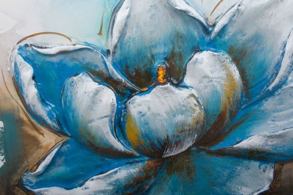 Картина 3D Цветы синие 50x150 см 