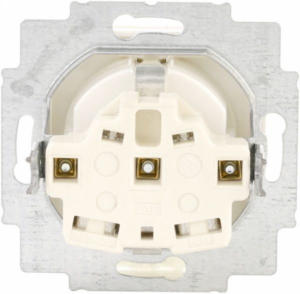 Розетка с заземлением ABB Basic 55 SCHUKO 2P+E 16 А 250 В без шторок белый 20 EUC;20 EUC-94-507