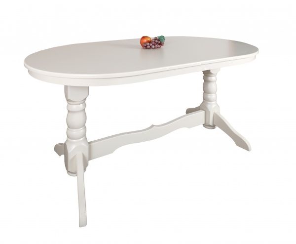 Стол обеденный Сейм 1600(2000)х900 мм слоновая кость мат 