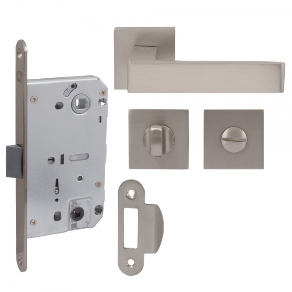 Комплект фурнітури WC Comit Kubic А 96 мм матовий нікель без петель