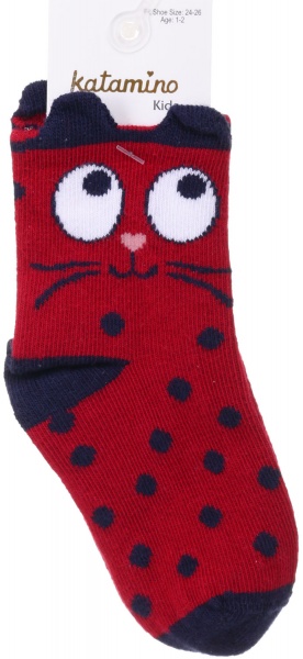 Носки для девочек KATAMINO K21016 р.1-2 красный 