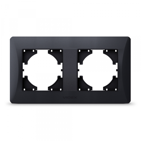 Рамка двухместная Videx Binera горизонтальная черный VF-BNFR2H-BG