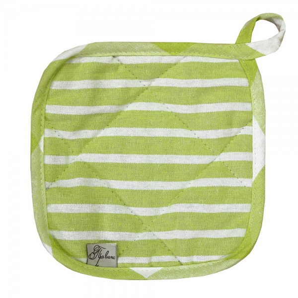 Прихватка Кантрі 20x20 см зелений із білим Прованс 