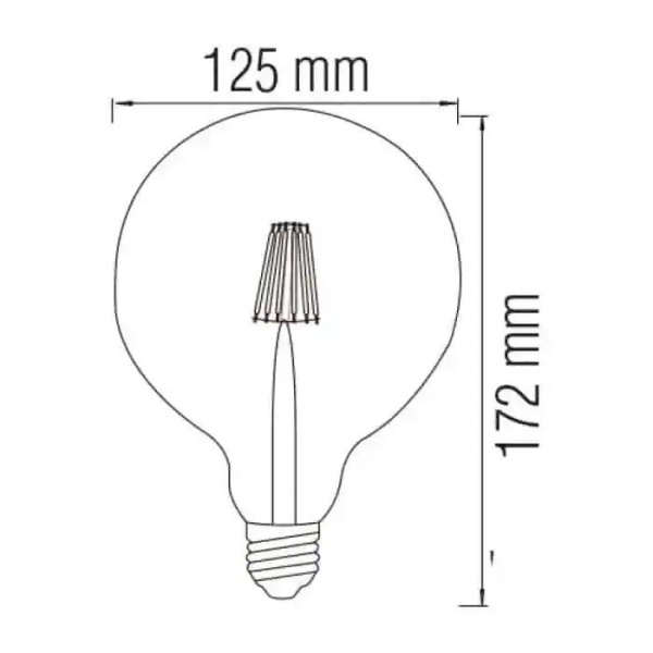 Лампа світлодіодна HOROZ ELECTRIC 6 Вт E27 2200 К 220 В прозора 001-030-0006-010 