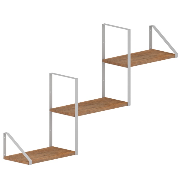 Кронштейн для полок Valore Прямоугольник двойной Loft SW-DR-28 белый