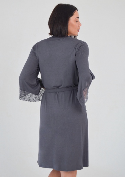 Халат домашній жіночий Roksana Graphite р. 48 графіт №1347/60460