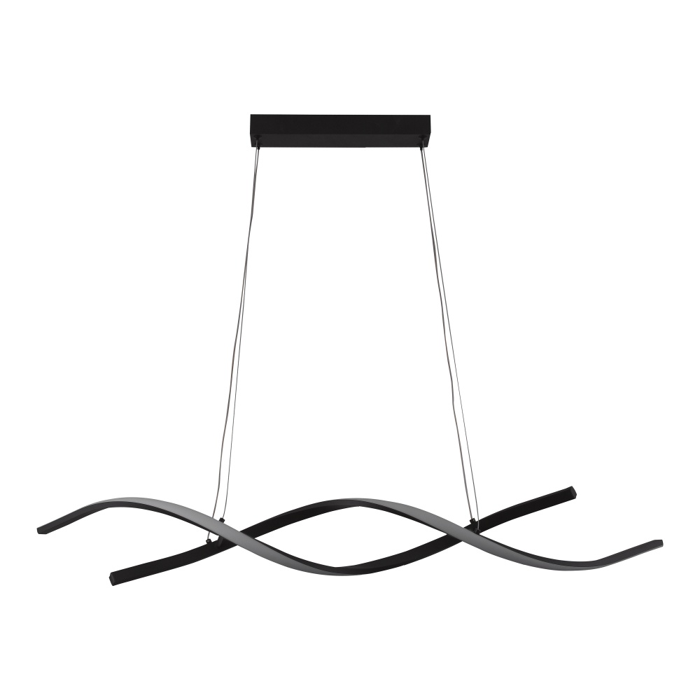 Люстра Miorro LED Monti пульт ДУ 2700-6000К 2600Лм 1000х150мм чорн алюм/акрил 2x52 Вт LED-модуль чорний 51-313-020