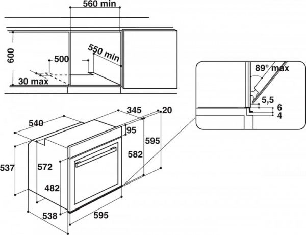 Духовой шкаф Whirlpool W9OM24S1PBSS
