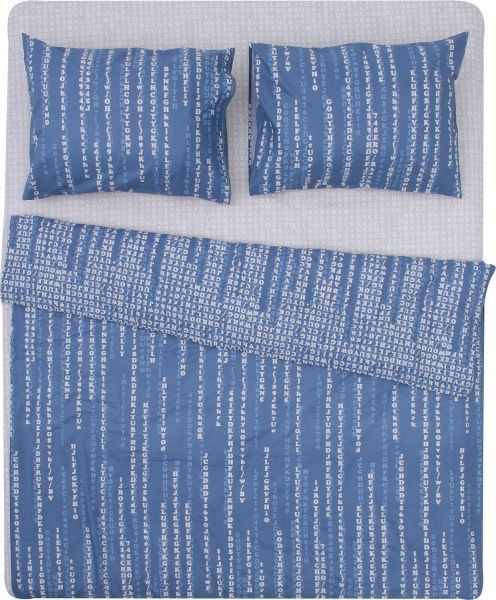 Комплект постельного белья Code 2 синий с серым UP! (Underprice) 