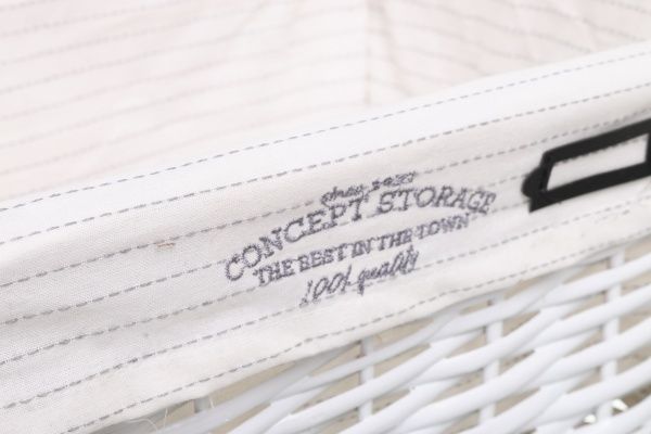 Корзинка плетеная Tony Bridge Basket с текстилем 35х25х16 см HQN20-1AB-4 