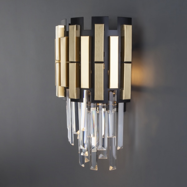 Бра Strotskis Deseo 2x60 Вт E14 черный/золото 337/2 