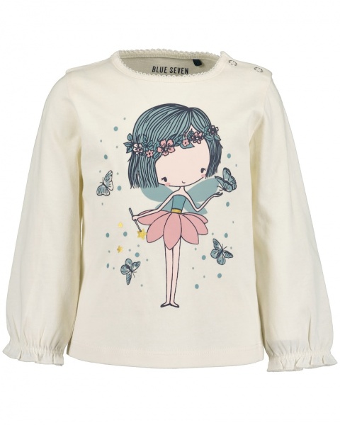Реглан для девочки Blue Seven трикотажный Фея р.80 белый 950613 X* 